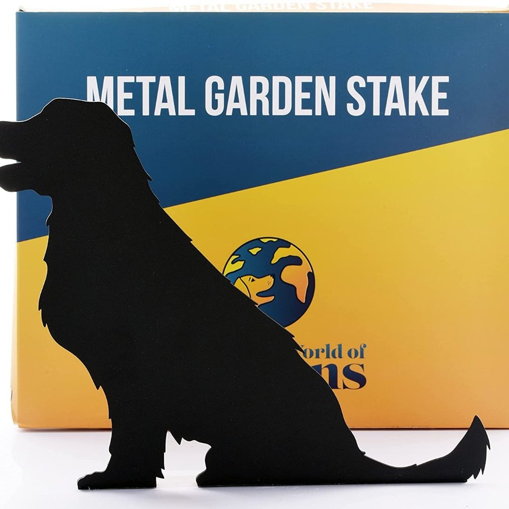 World Of Goldens Golden Retriever Metal Garden Stake